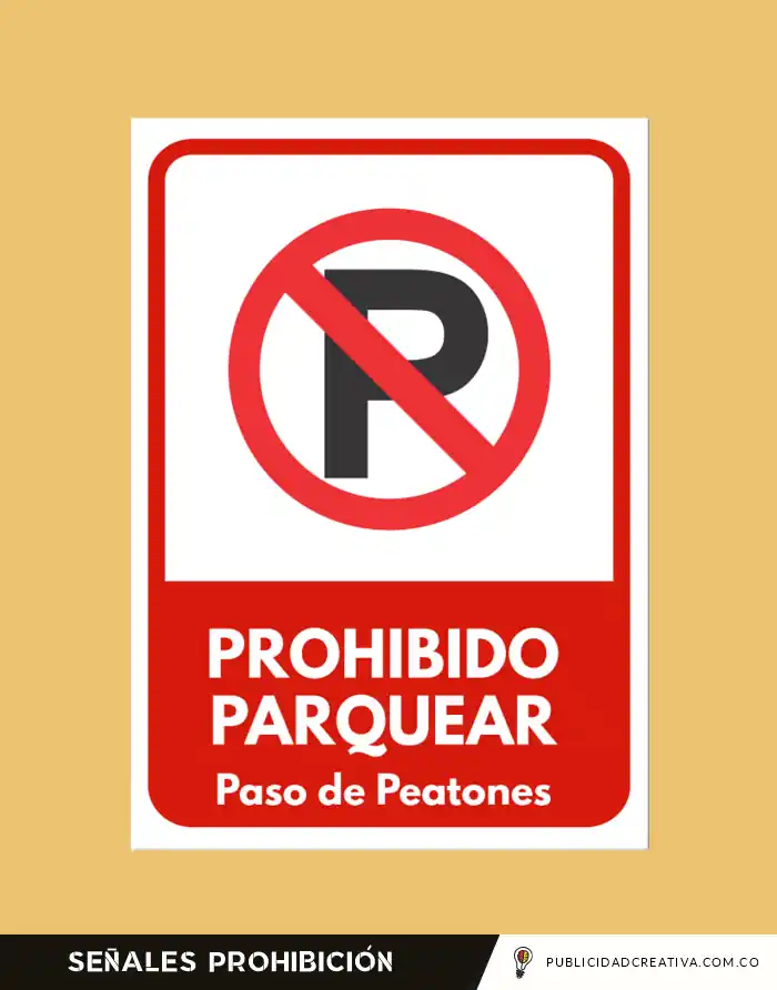 señal de prohibido parquear