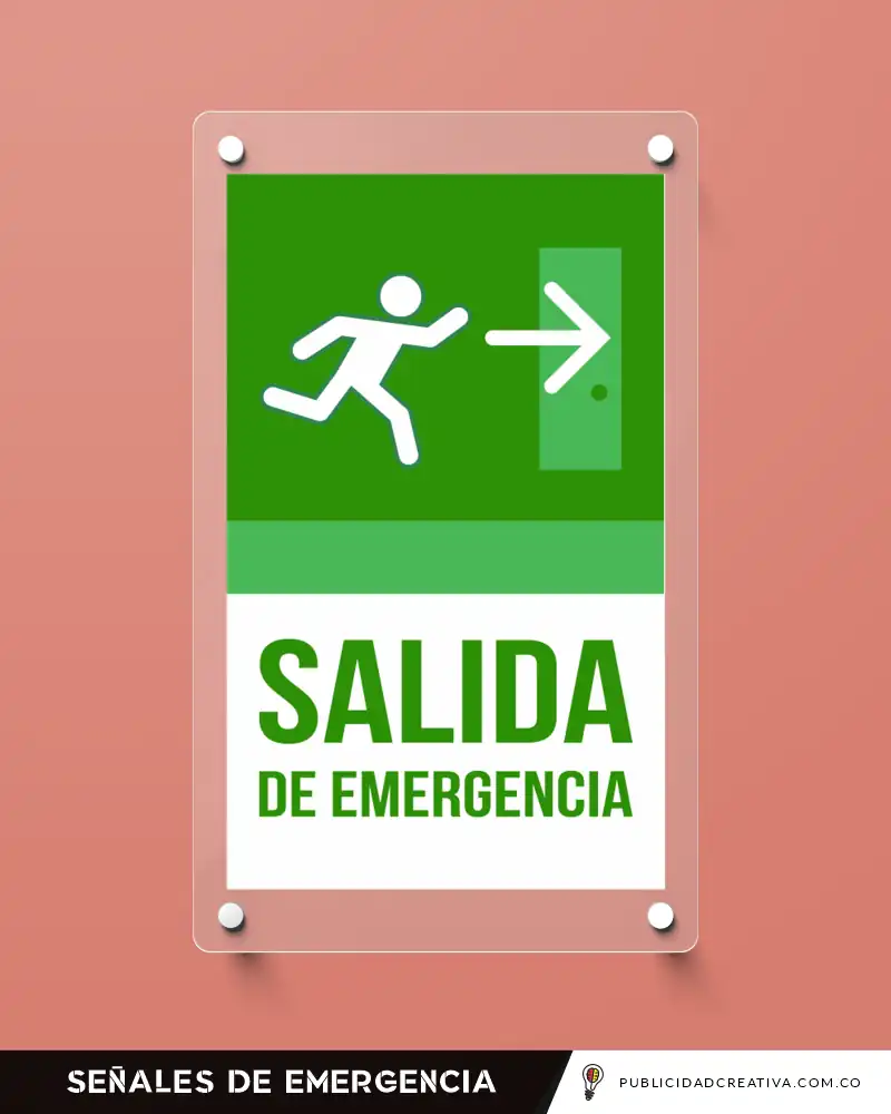 señalizacion salida de emergencia ejemplo